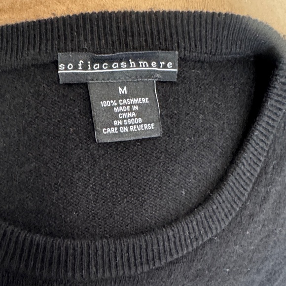 Sofia Cashmere Black Sweater/Cardigan - Picture 6 of 9